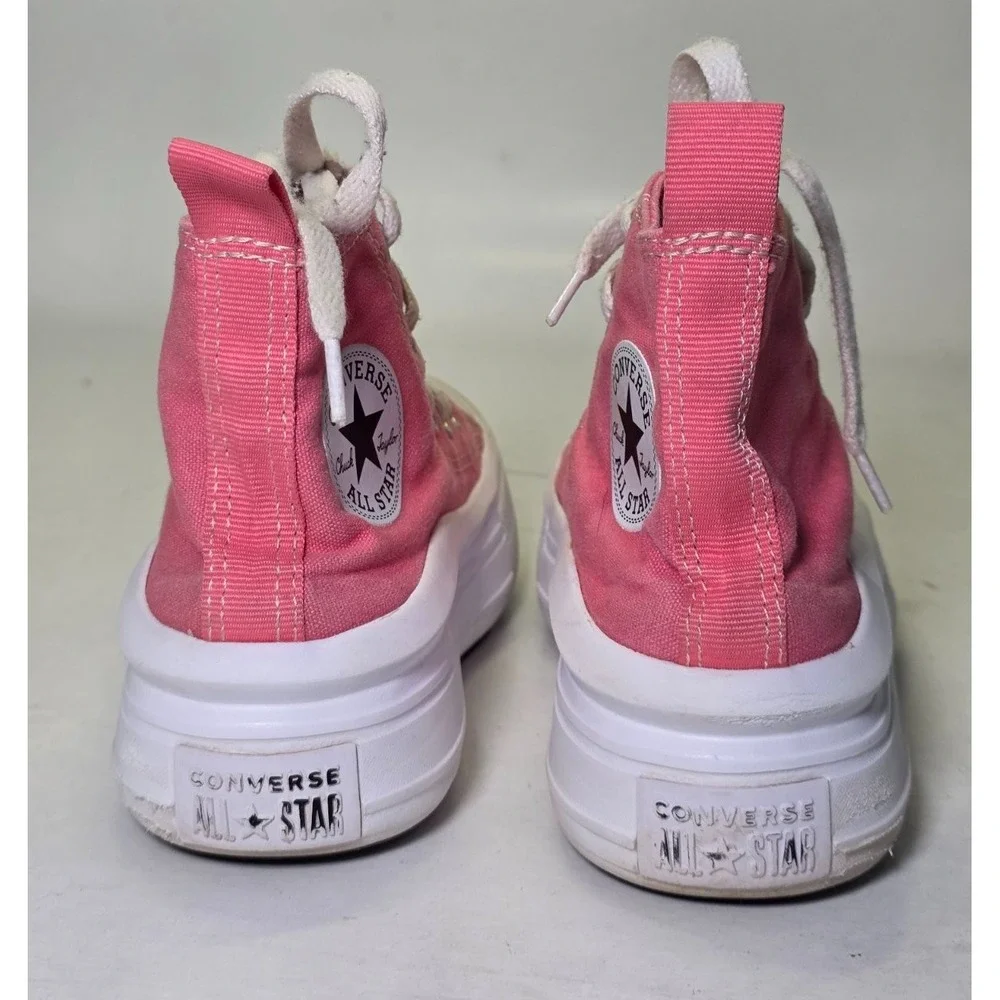Converse Chuck Taylor Youth Sneakers Size 1 Pink‎ Pop Platform High Top Shoes